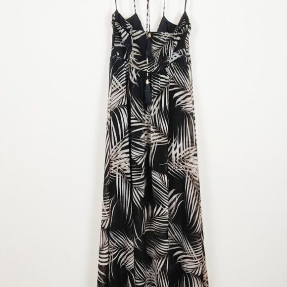 NEW WHBM‎ Palm Print Soft Maxi Dress Halter Size 00 - Picture 7 of 8